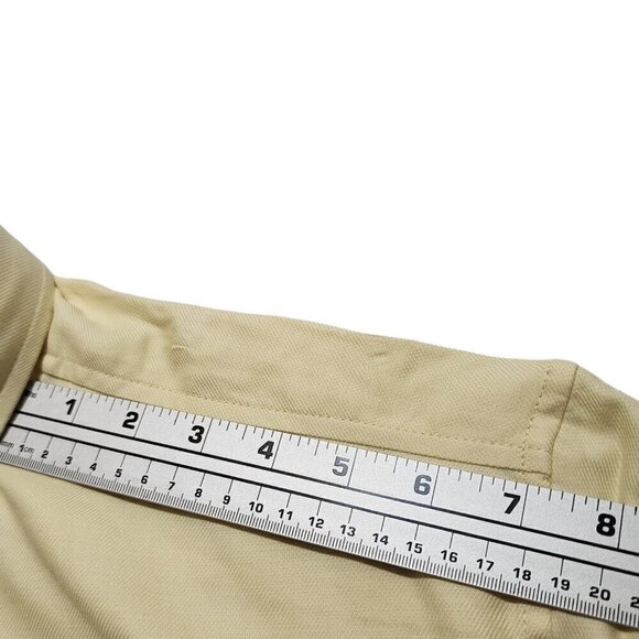 Tommy Hilfiger Men's Long Sleeve Dress Shirt Solid Yellow Size XXL - Picture 3 of 7